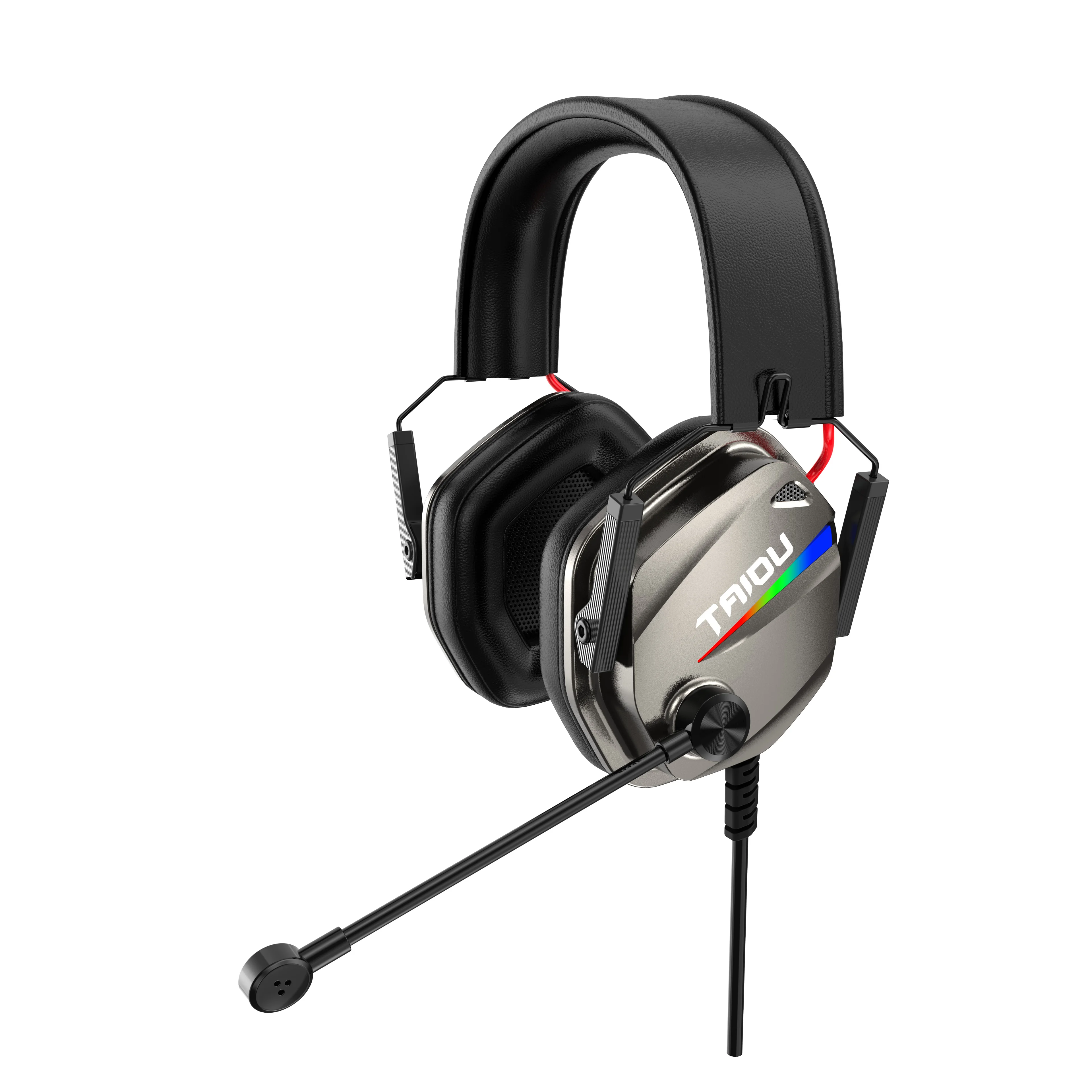 

Ear protection professional stereo gaming headset USB head-mounted computer headset microphone with wire control mirror