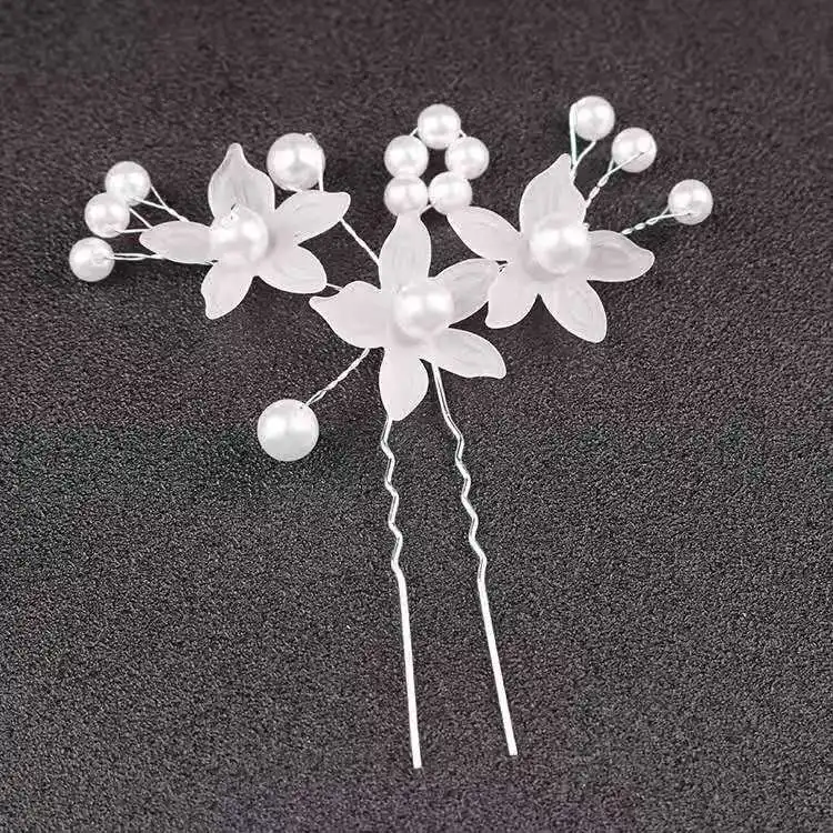

Wedding hair pins Handmade Flower Crystal Hair Pins Wedding Party Bridal Prom Hairpins Clips