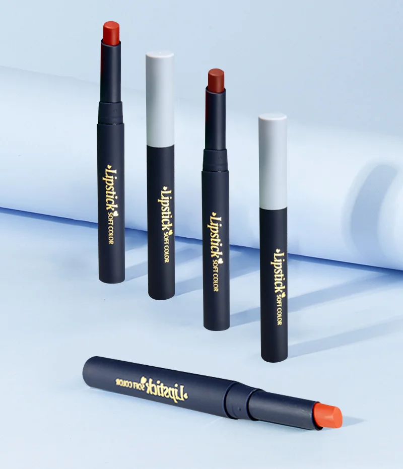 

Nice blue packing High Quality Best Cosmetic vegan lipstick