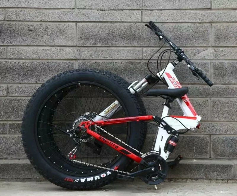

21 speed gear cycle 4.0 fat tire folding bike for wholesale, 6 colors for option