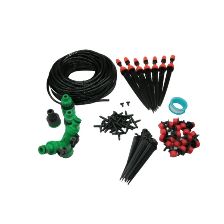 

New design Adjustable Micro Drip Irrigation Kit For Greenhouse Lawn Patio, Black