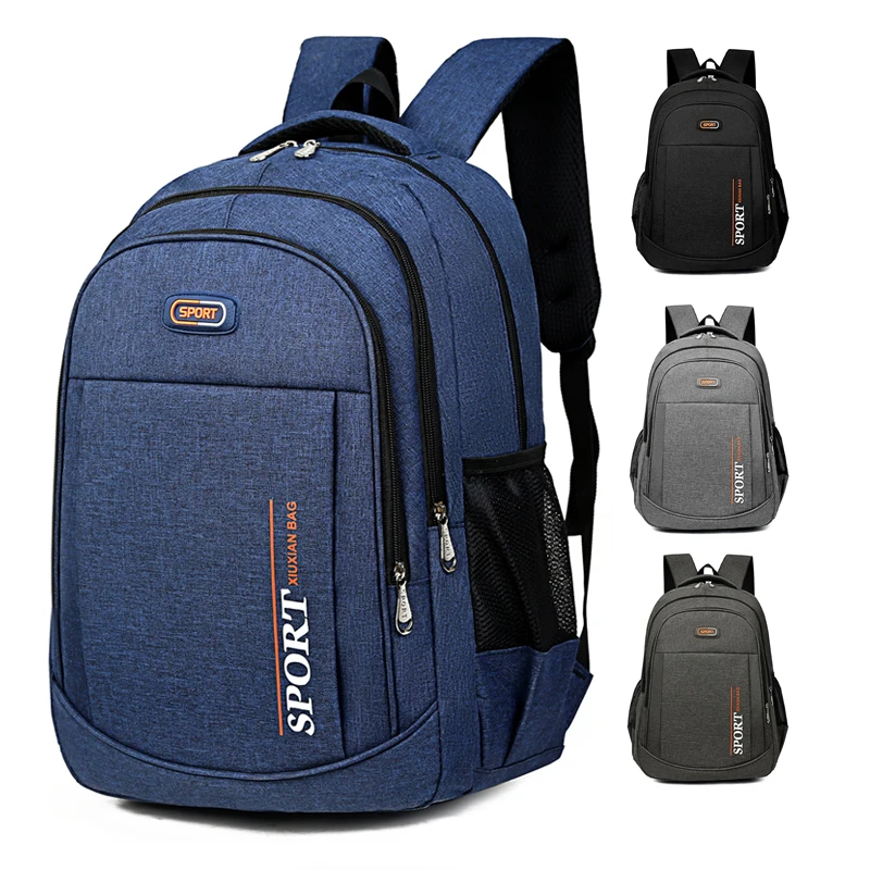 

Large Capacity Private label unisex multifunction waterproof Book Bag School Backpack, Black, blue, gray, khaki;customized