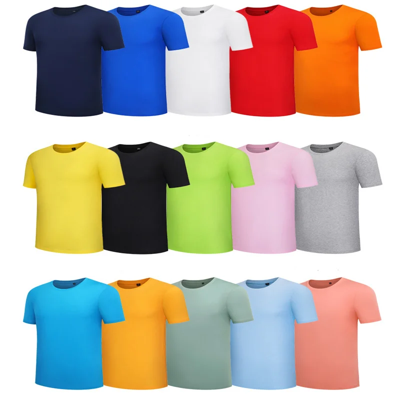 

New Plain T Shirt 100% Cotton 200gsm 15 Colors Men Women Unisex Customizable Blank Casual Short sleeve