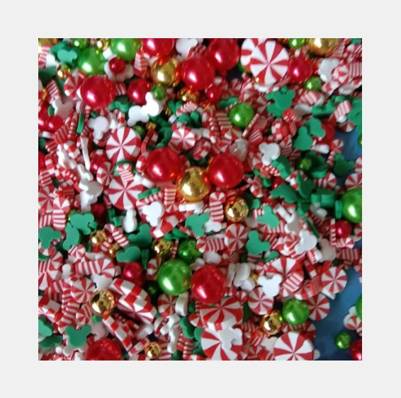 

Mixed Ball Candy Christmas Polymer Clay Sprinkles For DIY Resin Shaker Jewelry Stuff Slime Filling Phone Nail Art Dec