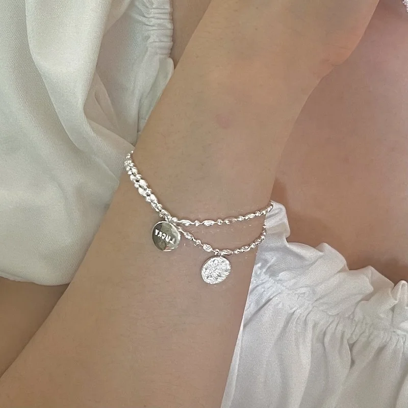 

Bellona ODM Pulsera de simple charm custonmzied lucky sterling silver beaded bracelet, Picture show