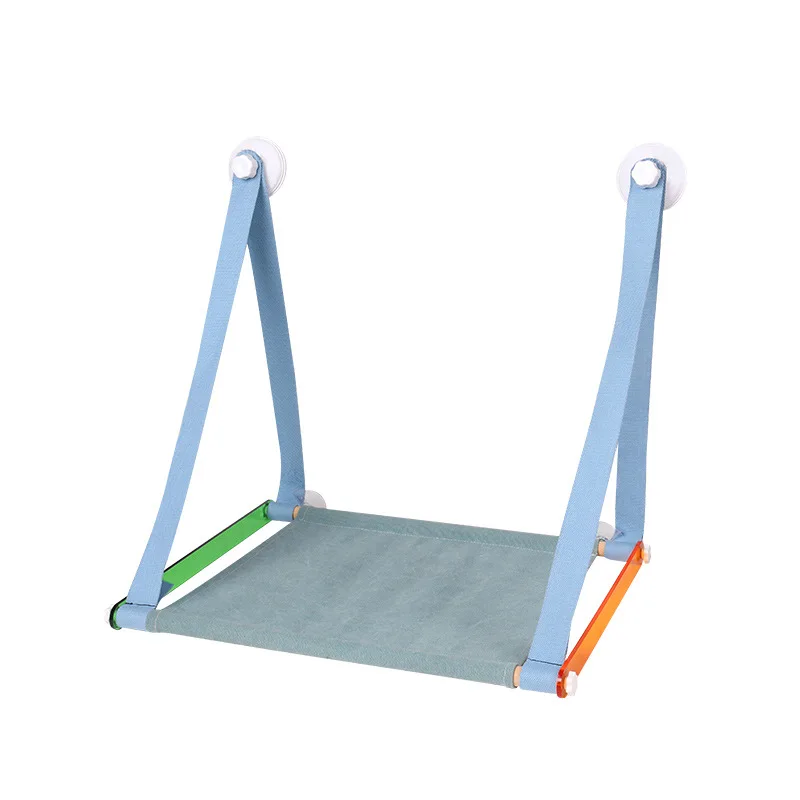 

Comfortable And Simple Pet Hammock Hanging Swing Type Pet Cat Litter With Suction Cup, Blue\green