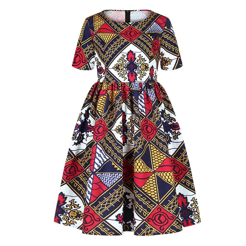 

Amazon summer African digital printed clothes kids casual puff princess skirt girls dresses, Tqse001/tqse002/tqse003