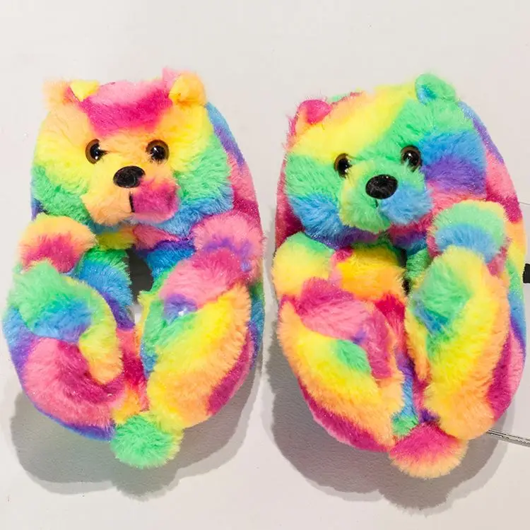 

2021 Cheap teddy bear Slippers brown Indoor Lady Shoe Women House Slipper Plush For Girls, Picture