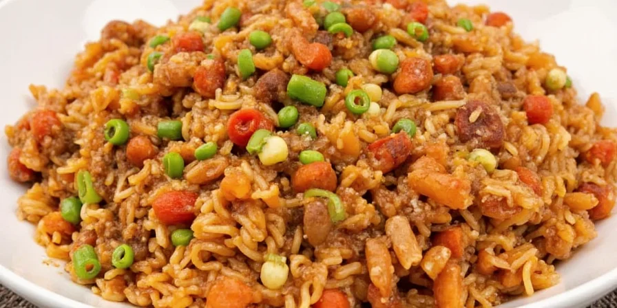 Chef enjoying homemade jambalaya