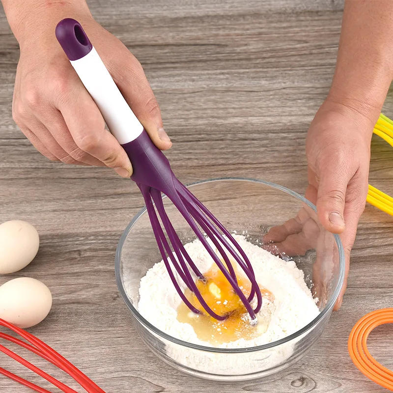 

Ball Scraper With Spatula In Bread Matcha Machine Drink 26Cm Copper Color Handle Color Silicone Rotatable Whisk Eggs Beater