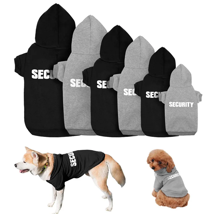 

Wholesale New Pet Sweatshirt SECURITY Printed Dog Hoodie Dog Clothes