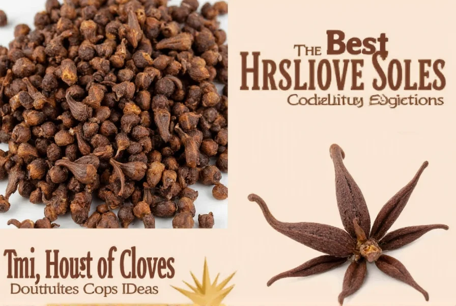Allspice berries next to ground cloves