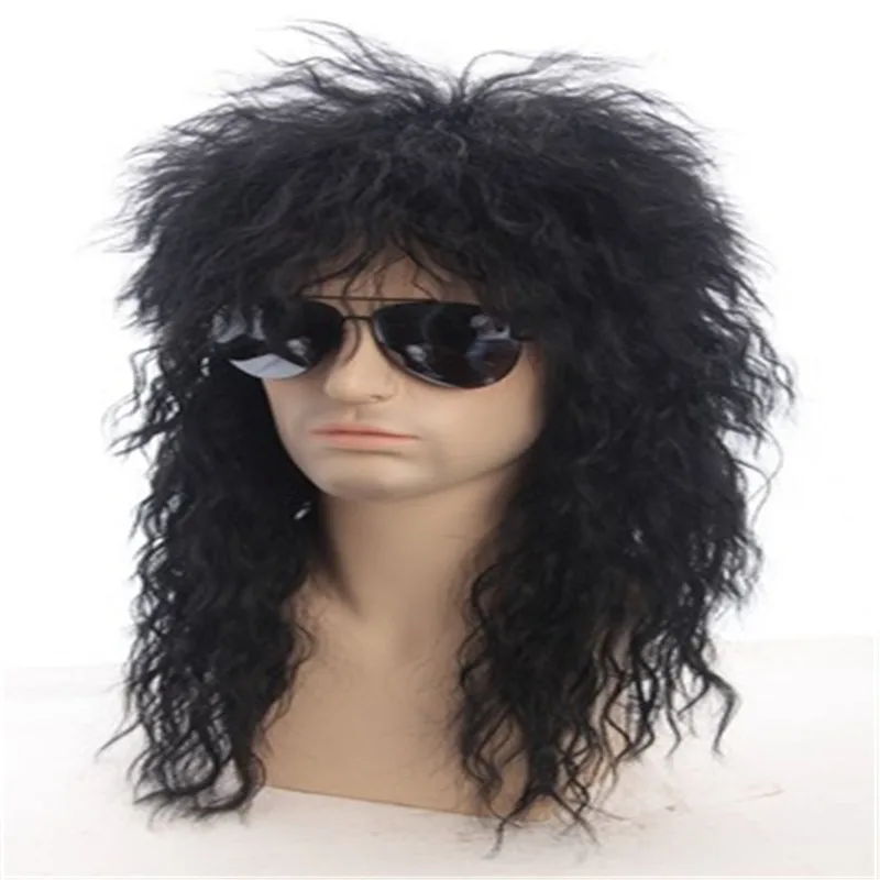 

European and American Halloween men's wig punk heavy metal long curly hair