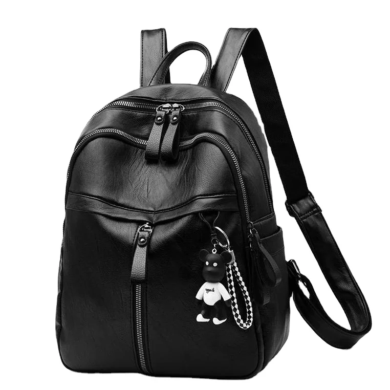 

Wholesale new ladies travel backpack fashion Korean PU leather school backpack, Multicolor