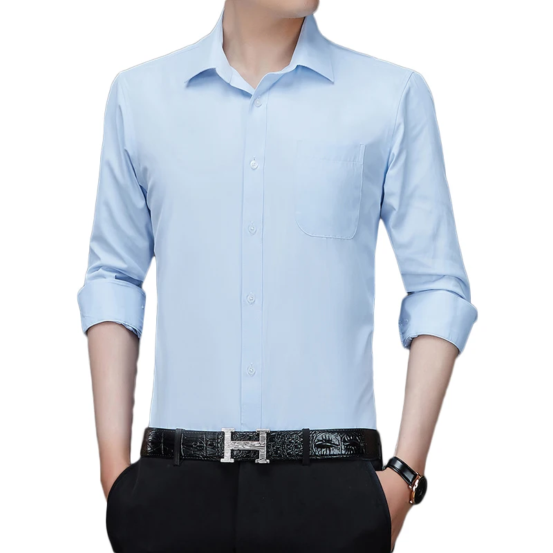 

Bisness shirts for men Cotton high quality man shirt cloths for men 2021, White