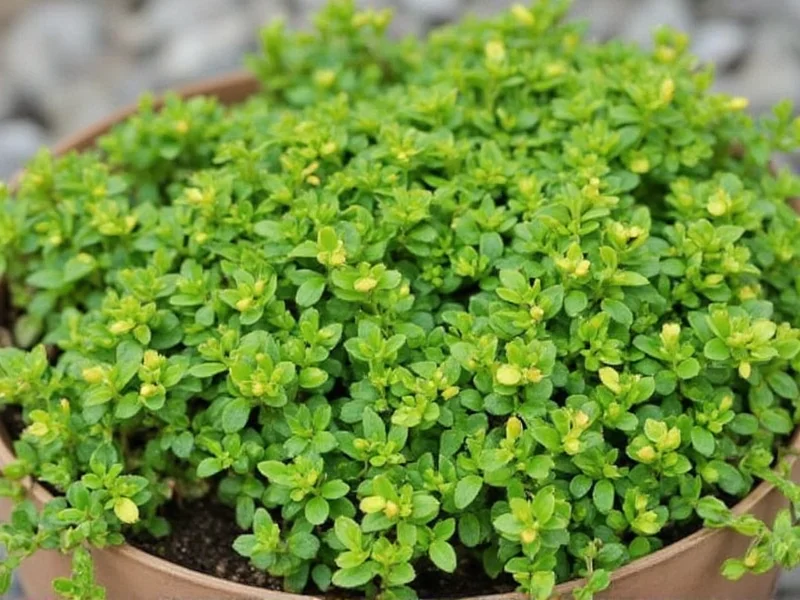 Kriechender Thymian als Bodendecker in Steingarten