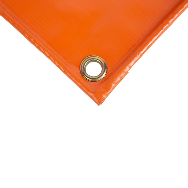 
Wholesale 0.55mm Orange Mesh Reinforced Tarpaulin For Truck Factory Direct Price flame-retardant awning tarpaulin manufacter 