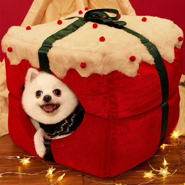 

Soft Funny Pet Dog Beds Christmas Portable Cat Cattery Bed For Dogs And Cats With Reasonable Price