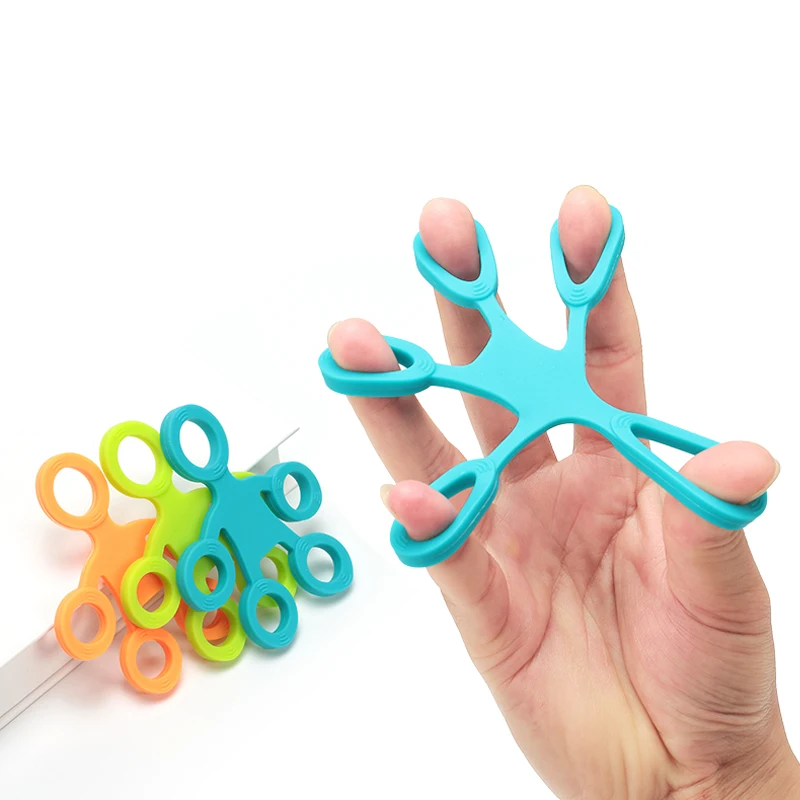 

Silicone Humanoid Finger Exerciser Extensor Strengthener Trainer Hand Grip Finger Stretcher Resistance Bands