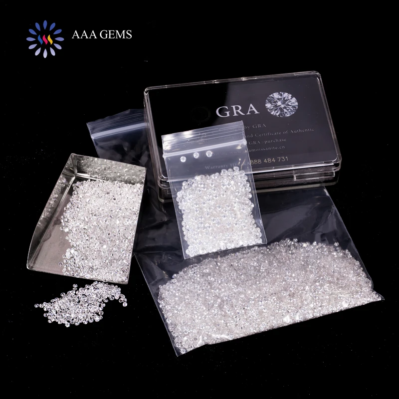 

Price per Carat Lab Grown Melee Diamond vvs Synthetic Moissanite Diamond Melee, 100% natural color