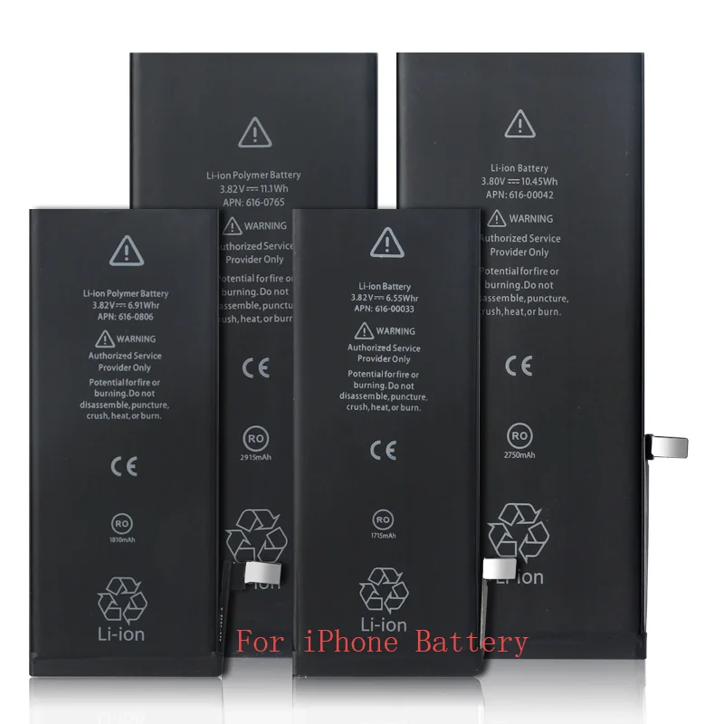 

OEM Polymer Cell Phone Battery for iPhone XS XR X 8 7 6 5 4 0 Cycle Factory Supply with High Capacity Batterie Stock