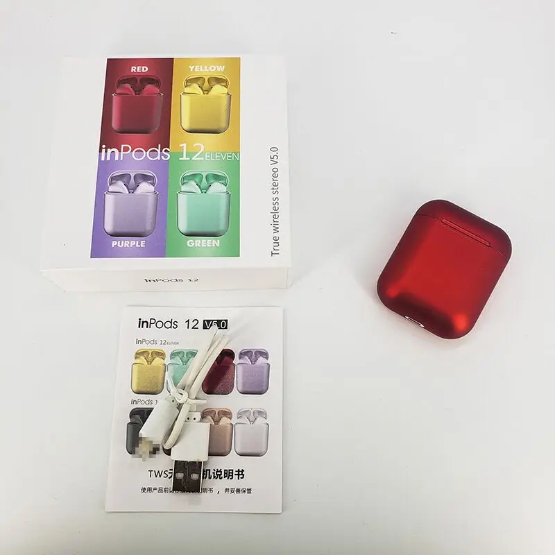 inPods 12 Eleven Pro i12 Metallic Color Finished TWS Earphones for Mobile Phones - ANKUX.COM