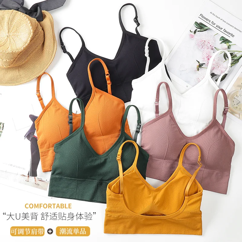 

New design Selling in Southeast Asia big U shape beauty back vest wrapped chest tube top Adjustable shoulder strap seamless bra