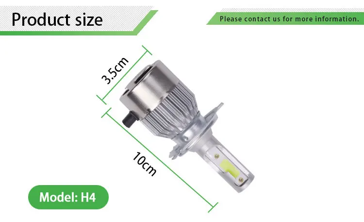 Direct Buy China 400 lm 15 months warranty h7 h4 led car bulb