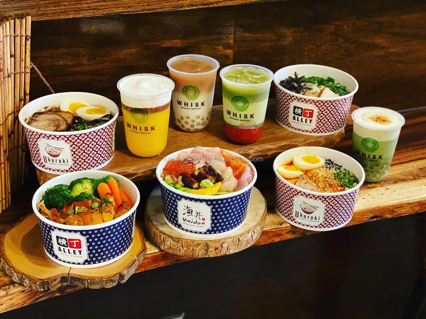 
Microwaveable Biodegradable Custom Kraft Ramen Paper Bowl with Lids 