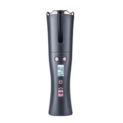 Portable electric wireless curler cordless automat