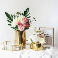 

New hot sale gold plating chinese porcelain ceramic vases for wedding decoration home decor