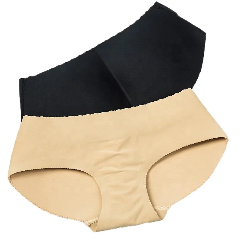 

1000 Hot Selling Wholesale Low Waist Hip Enhancer Panty Butt Lifter Padded Panties Women, Black, nude