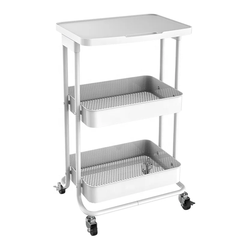 

Support small orders Storage Rack Trolley Cart Rolling Storage And Organizer Storage Cart for Kitchen/bathroom/bedroom