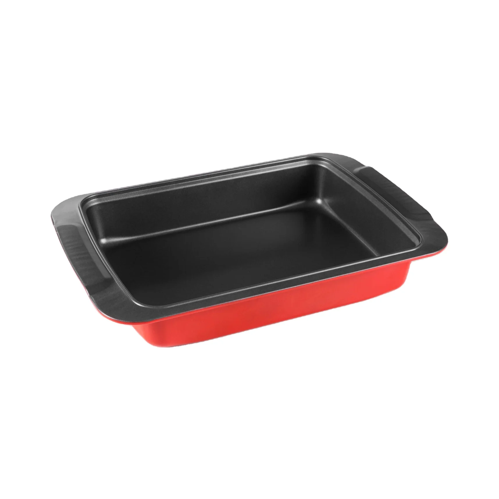 

Non Stick Carbon steel Red Black Color Kitchen Baking Cake Mold Heavy Duty Thicken Bread Pan Toast Mold