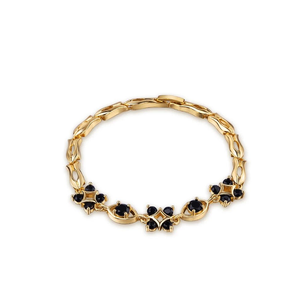 

50% Discount Gold Plated Brass Jewelry Brass Fashion Flower Bracelets For Women