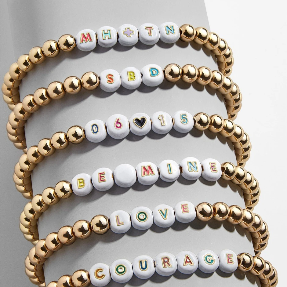 

Wholesale custom name bracelet diy alphabet letter bracelet name bracelet personalised, Photo