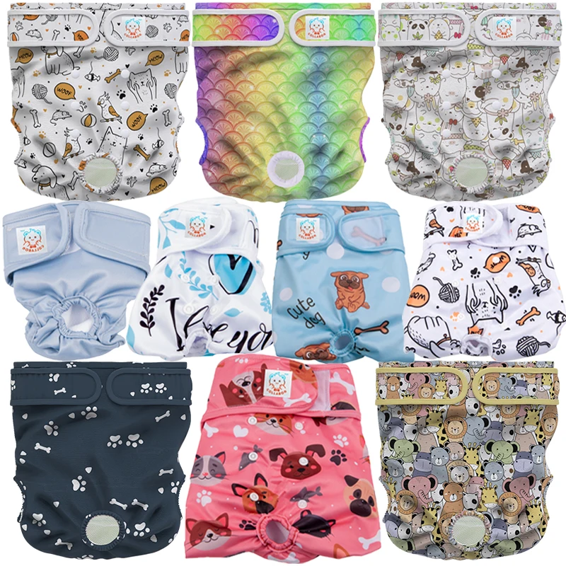 

COLLABOR Yiwu 100%TPU Retail Custom Bamboo Dog Reausable Diapers Wholesale Pet Diaper Manufacturers, Solid, print, digital print