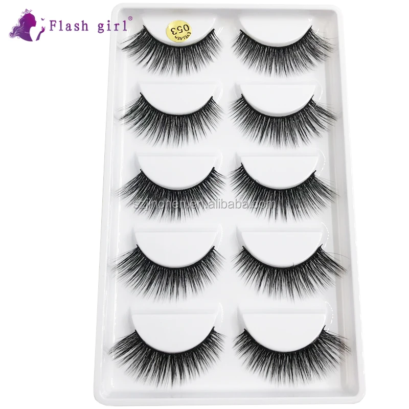 

Professional Individual 3D Mink Eyelashes 053 Wholesale Natural Soft Full Strip Lashes