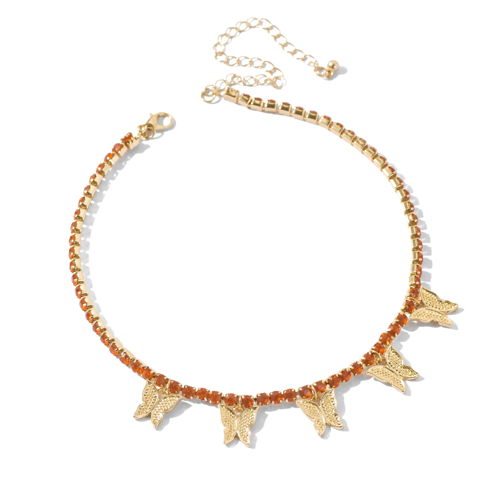

Hot style fashion accessories ins celebrity set diamond butterfly pendant necklace clavicular chain manufacturers direct, Picture