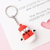 2019 New arrival promotional key chain creative Christmas elements pvc keychain gifts wholesale rubber key chain