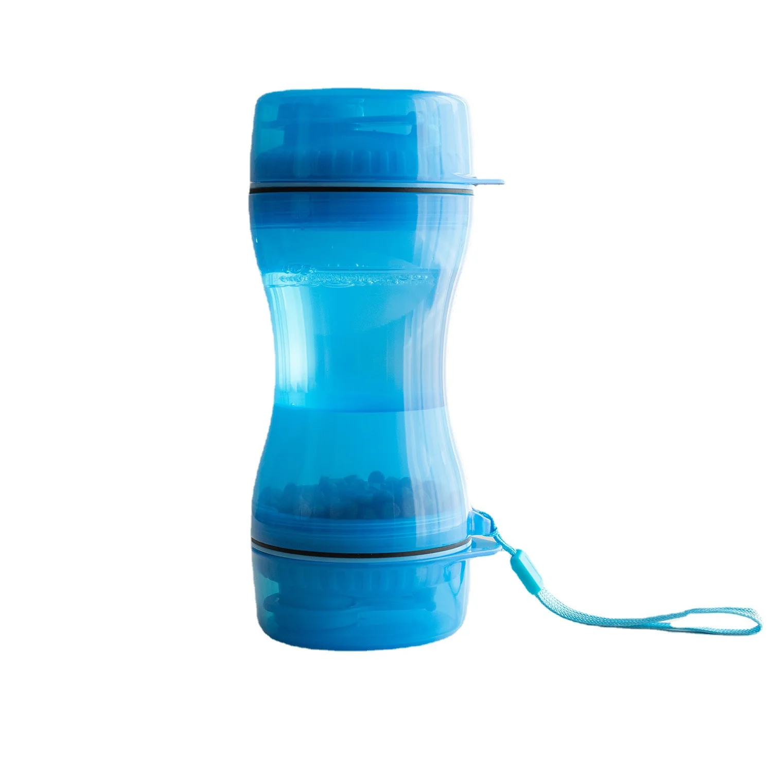 

Manufacturer Suppliers Color Box Plastic Outdoor Amazon Top Seller Travel 2 In 1 Cat Dog Feeder Walking Cup Pet Water Bottle