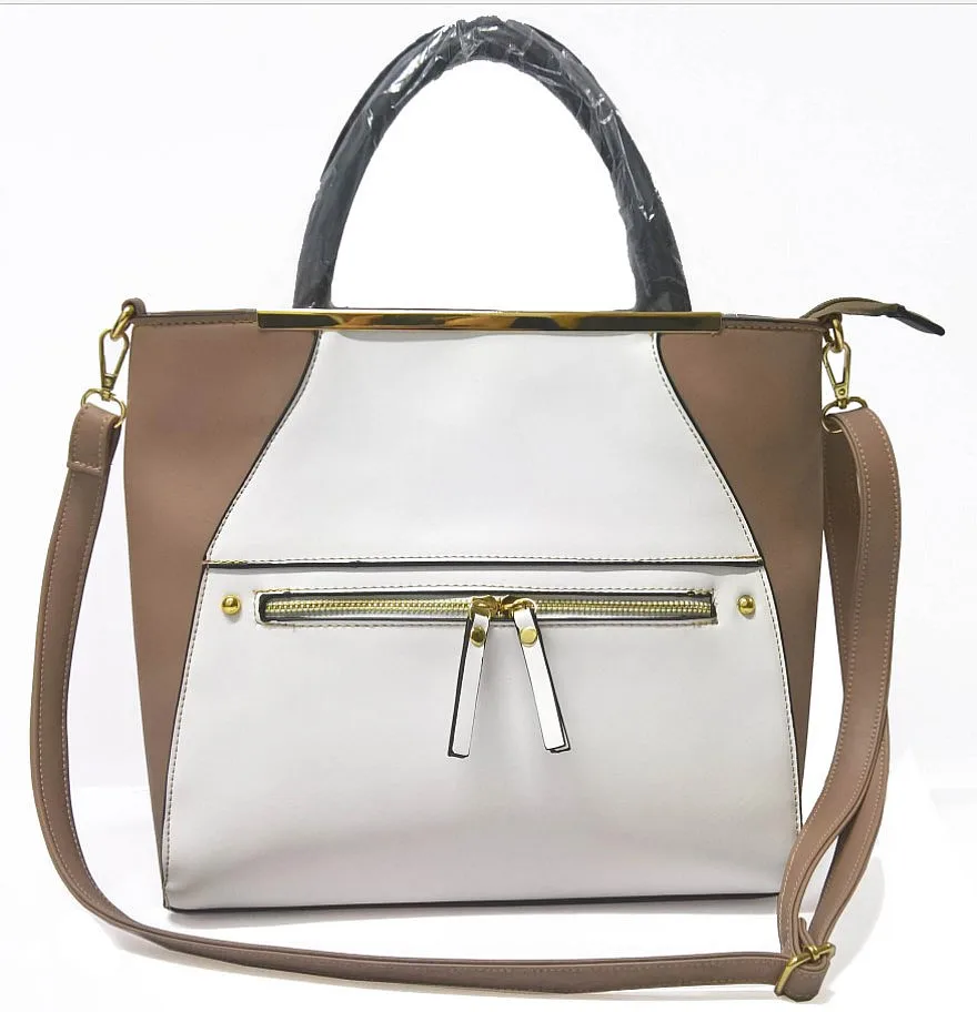 

Two Colors Splicing Custom Logo Messenger Bag