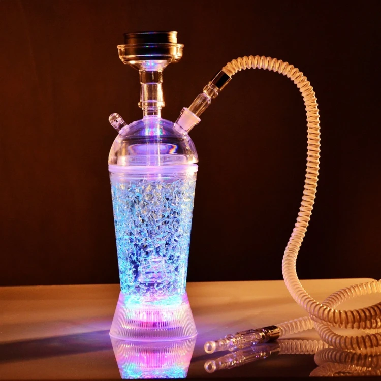 

factory direct sale Custom Portable Travel Book Car round acrylicplastic acrylic hookah set