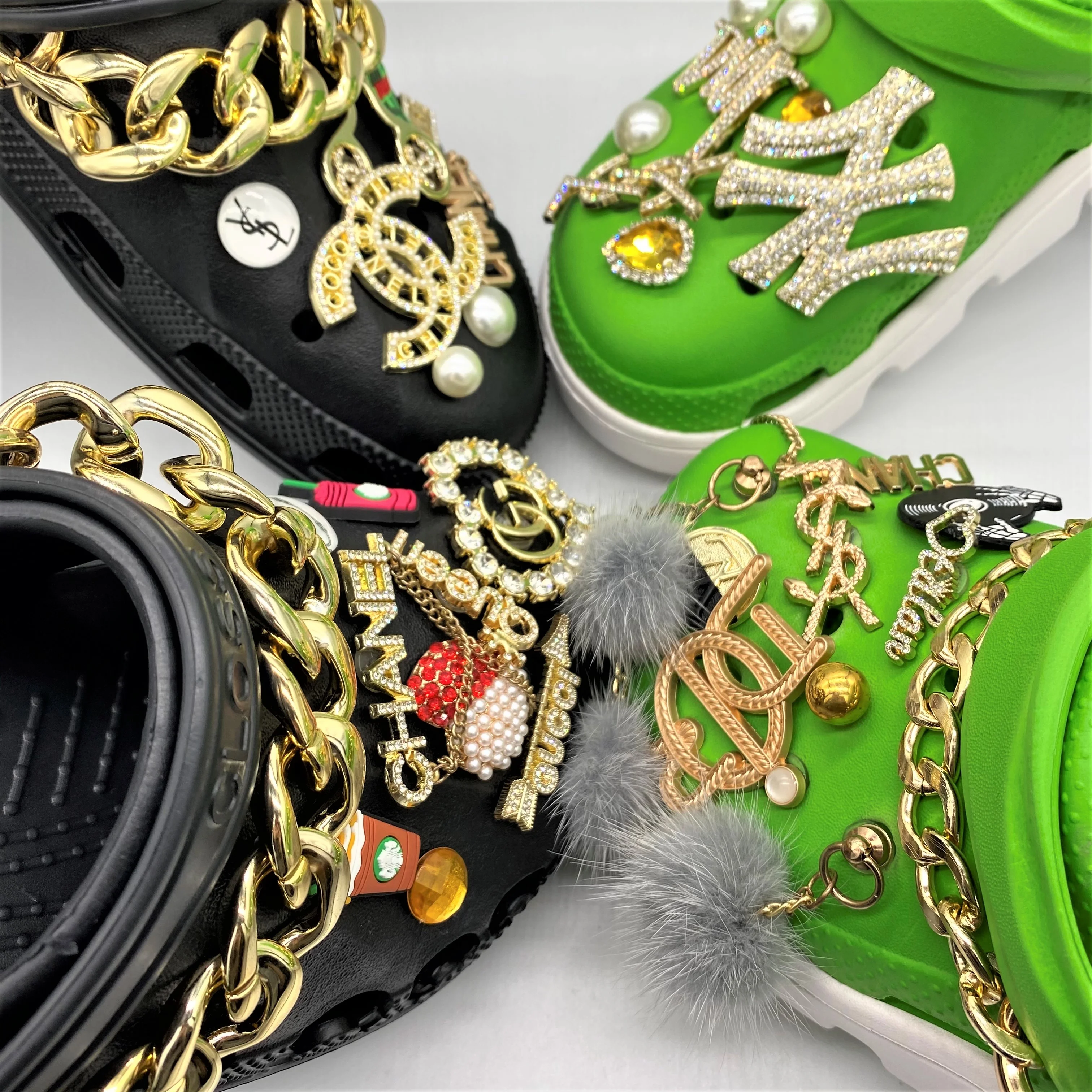 

Wholesale metal Channel designer croc charms for Shoe decoration, Picture