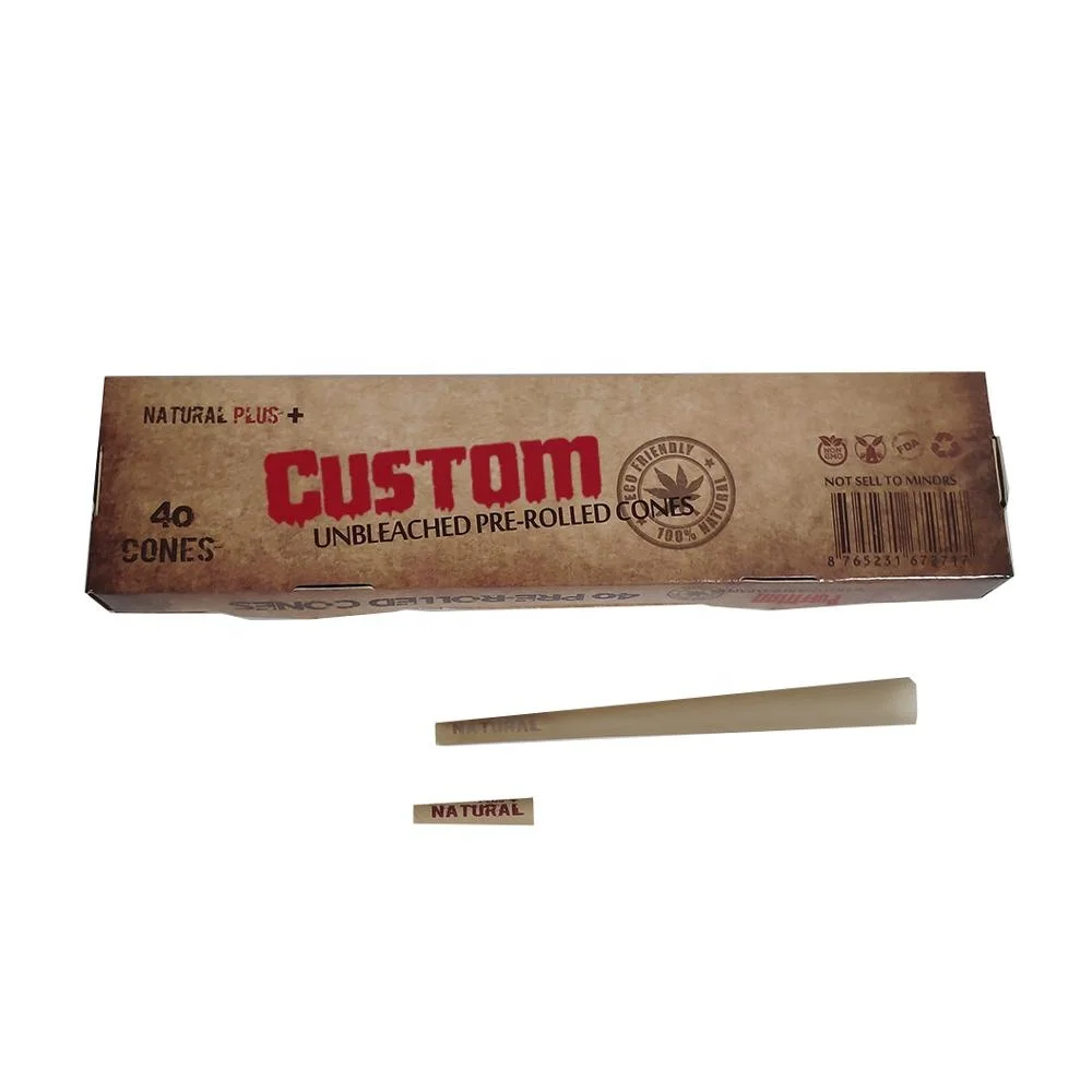 
Pre-rolled CONE filter tips Personalized unbleached hemp smoking Rolling paper cones 