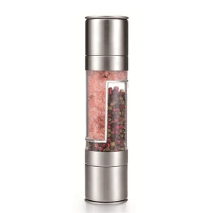 Image of amazon hot 2 in 1 manual salt and pepper mill pepper grinder with double ended design