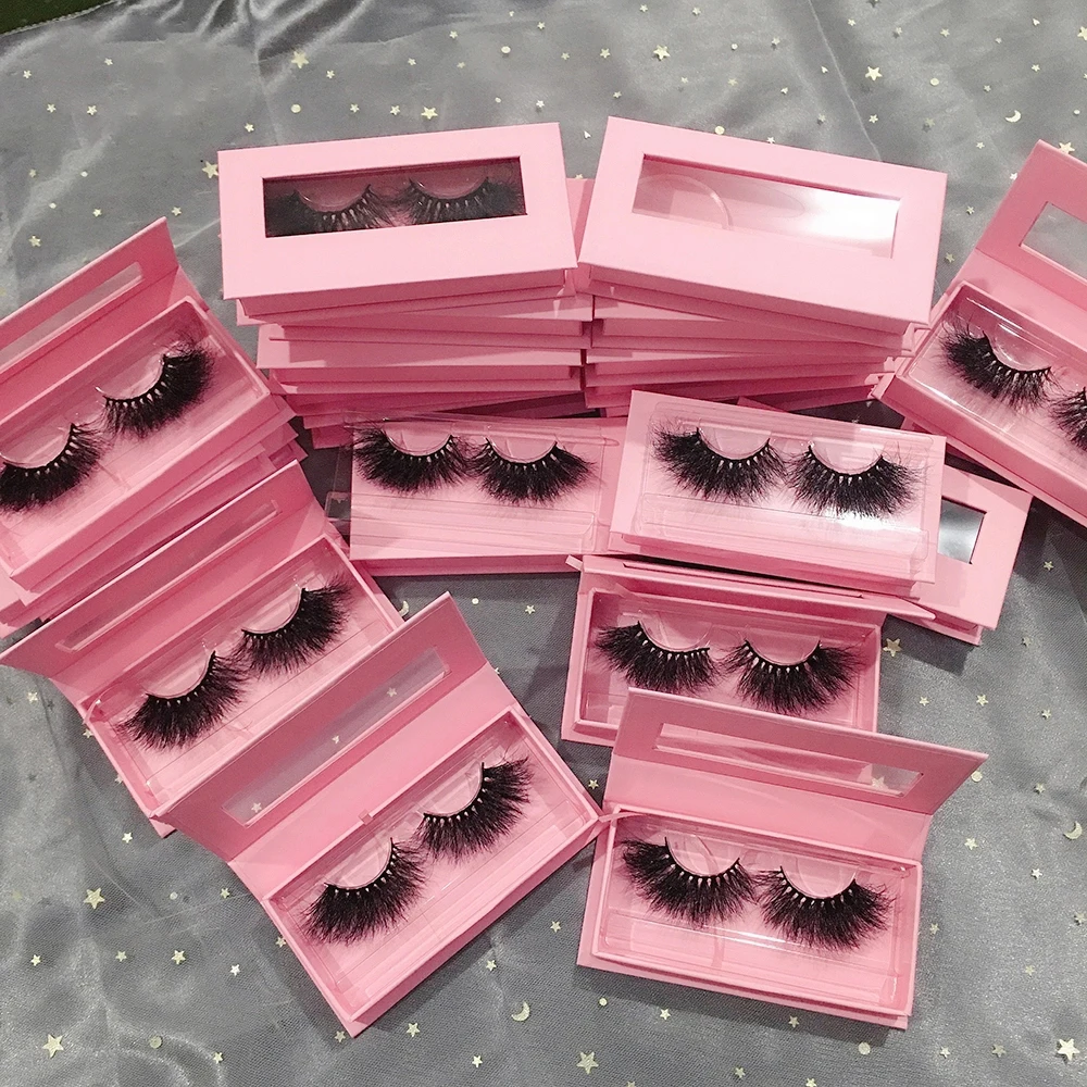 

Wholesale Fluffy Soft Band 25Mm 3D 5D Real Mink Lashes Vendor With Gold Case