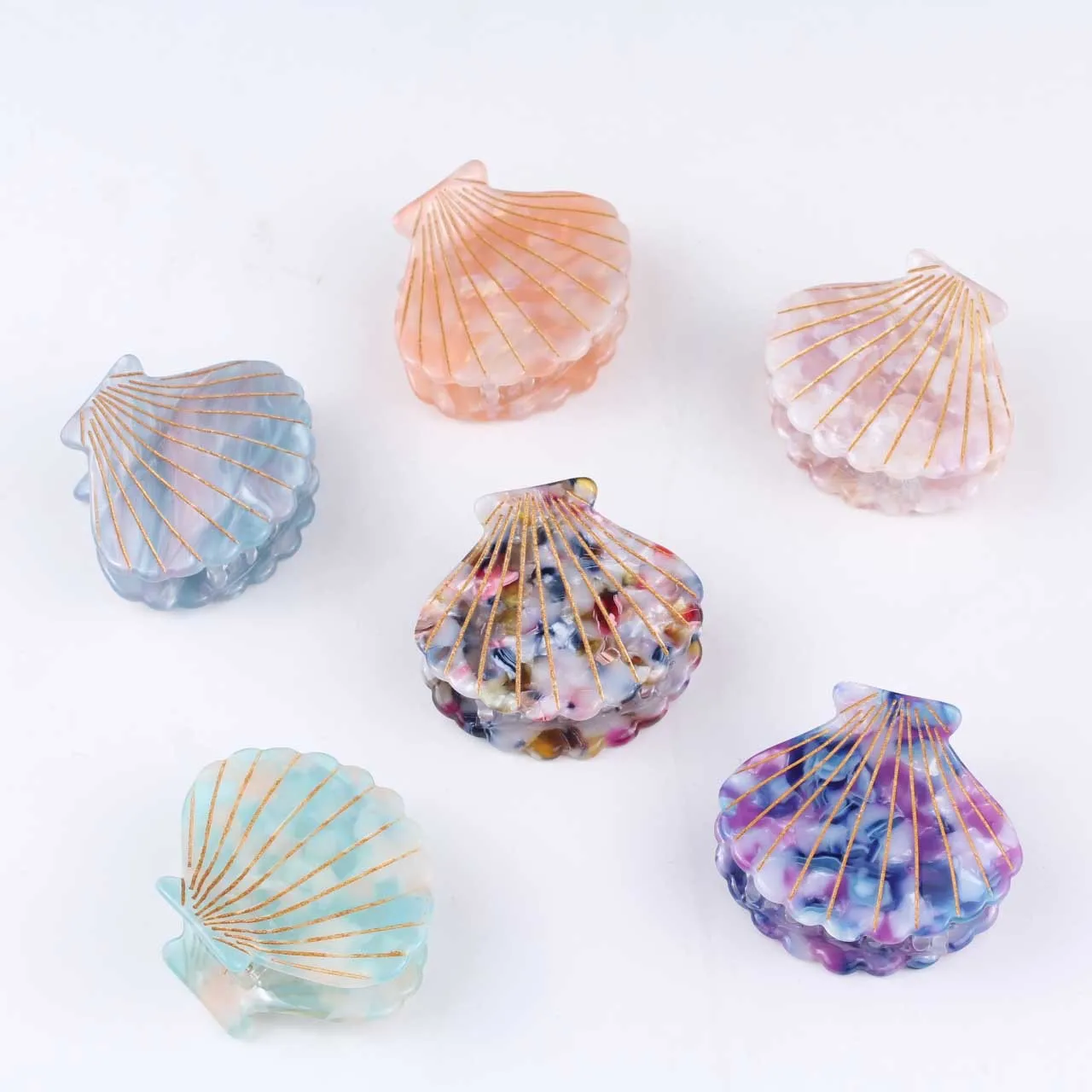 

Hot Selling Resin Acetate Hair Claw Clip Acrylic Shell Hairgrips for Girls Accessories