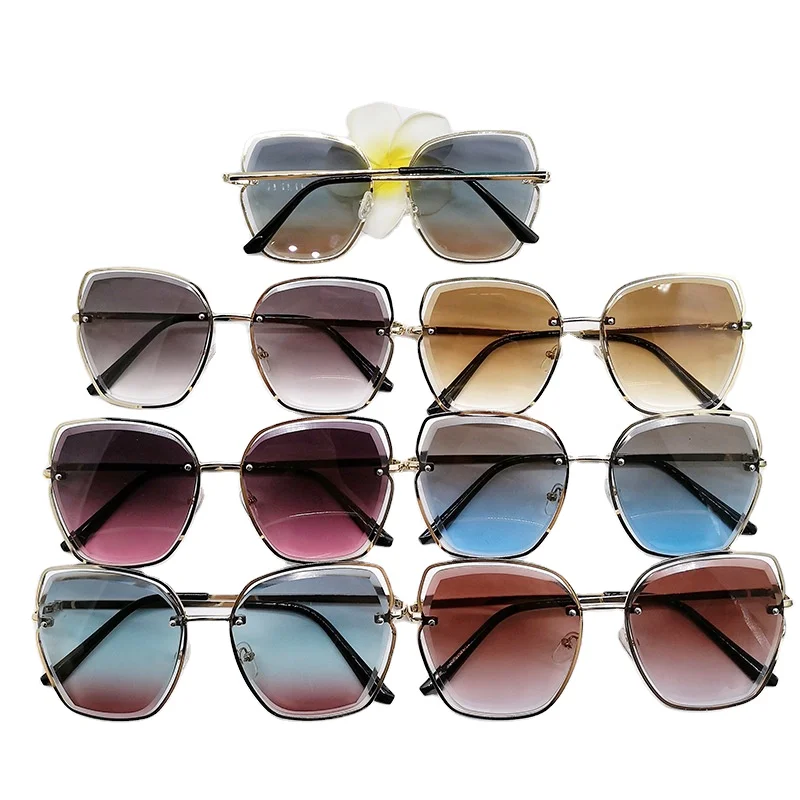 

New fashion handbag shape sun glasses irregular metal frame women sunglasses