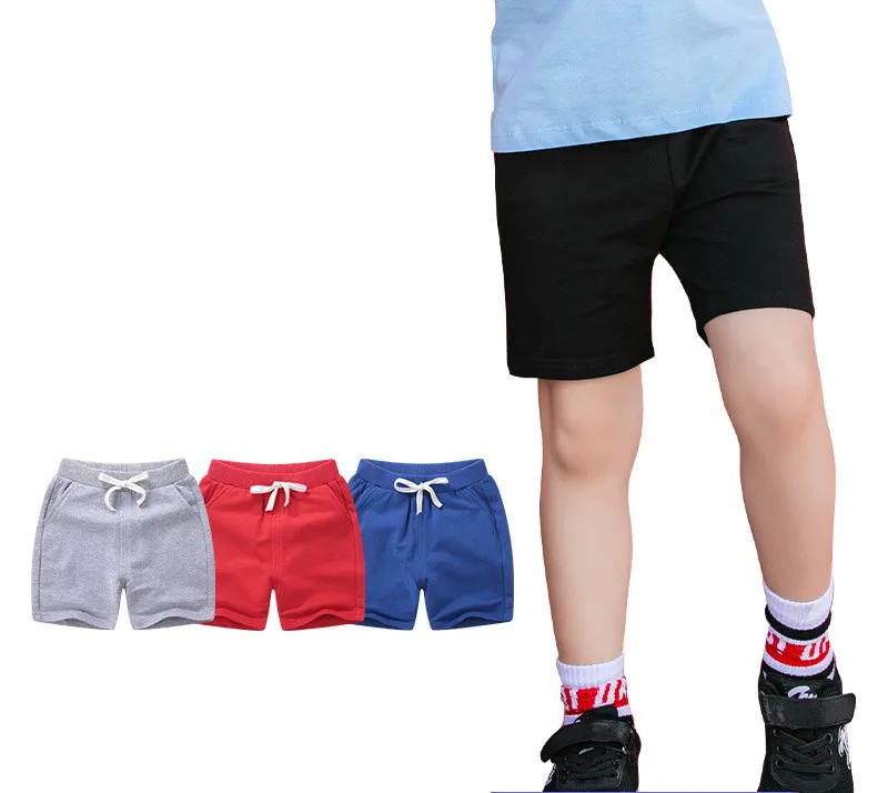 

kids clothing 12 color 100%cotton french terry custom boy's girls' kids sweat shorts elastic waist shorts, Stock color /custom color